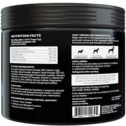 Cranberry Chews for Dogs 180 Count Urinary Tract Support