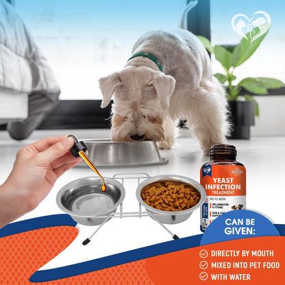 Dog Yeast & Anti-Itch Supplement Drops Skin Ears & Allergy Relief