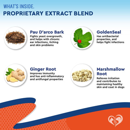 Dog Yeast & Anti-Itch Supplement Drops Skin Ears & Allergy Relief