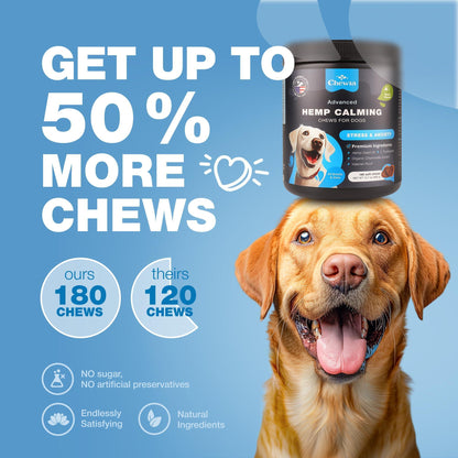 Calming Chews for Dogs Anxiety Relief Melatonin & Valerian Root