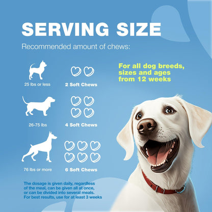 Calming Chews for Dogs Anxiety Relief Melatonin & Valerian Root