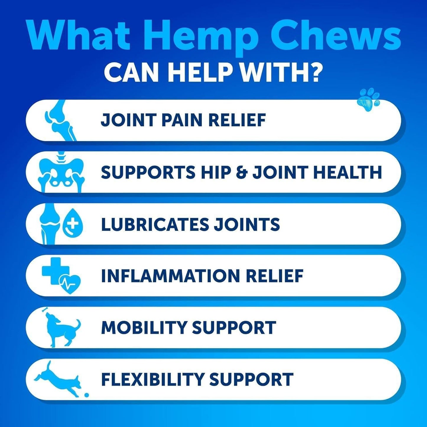 Hip and Joint Supplement for Dogs Glucosamine Joint Pain Relief Chews