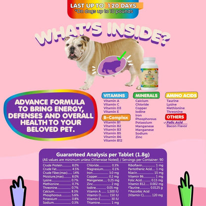 Prenatal Vitamins for Dogs & Cats 60 Pills Folic Acid & Minerals