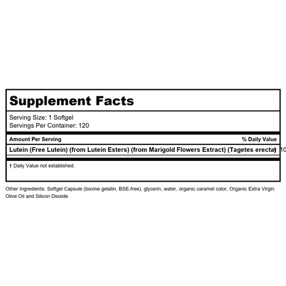 Now Foods Lutein 10 mg 120 Softgels - 3057